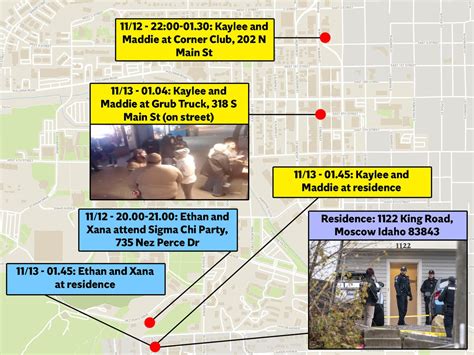 Idaho college murder victims: Timeline of how students spent final ...