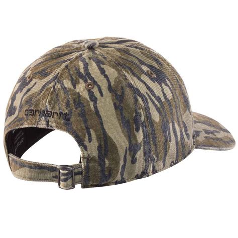 Carhartt Canvas Mossy Oak Bottomland Camo Adjustable Hat - One Size Fits Most - Mossy Oak ...