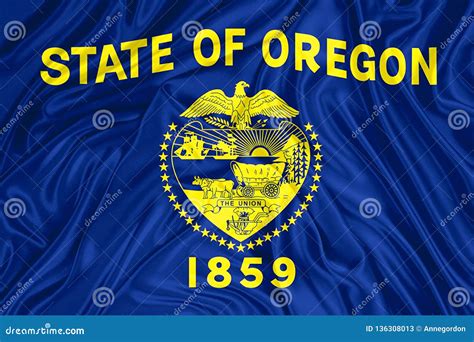 Oregon State Flag stock illustration. Illustration of memories - 136308013