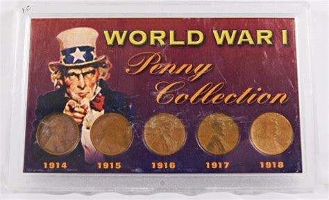 WWI American Penny Collection 1914-1918 Wheat Pennies | Property Room