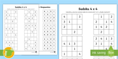 Juego: Sudoku infantil 4x4