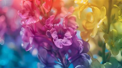 Premium Photo | Blur colorful background purple yellow blue green color primary colors color theory