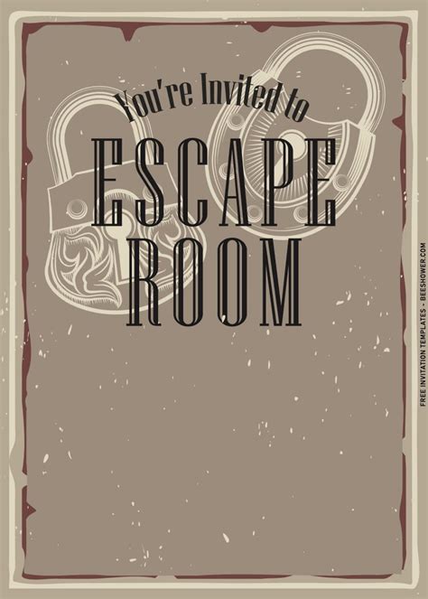 9+ Escape Room Party Invitation Templates | FREE Printable Baby Shower Invitations Templates