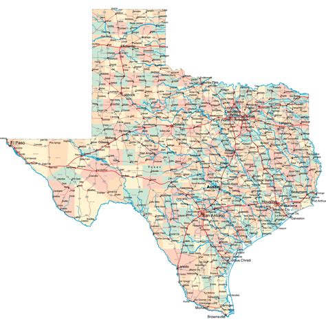 Texas Road Map Free - Shina Dorolisa