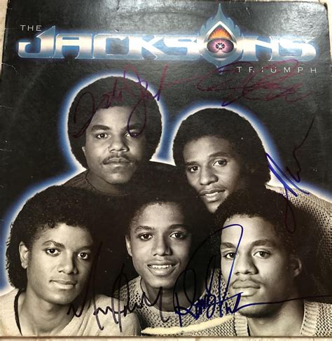 The Jackson 5 "The Jacksons Triumph" Vinyl Record Album Signed by (5 ...