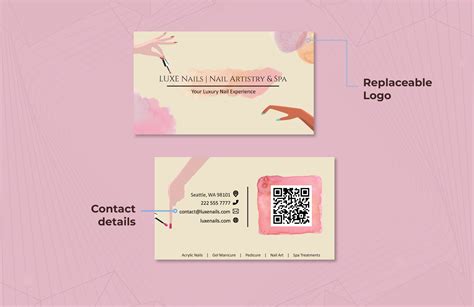 Nail Salon Business Card Template in Word - Download | Template.net