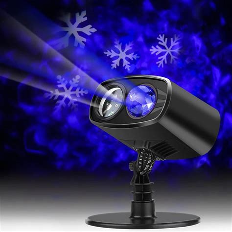 Noël Halloween fête LED projecteur Laser lumières flocon de neige Spide projecteur mobile ...