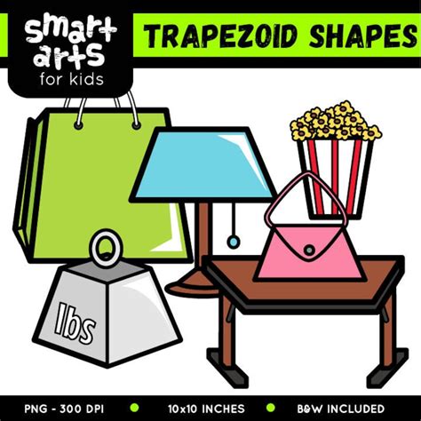 Trapezoid Shapes Clip Art Cartoon digital graphics | Etsy