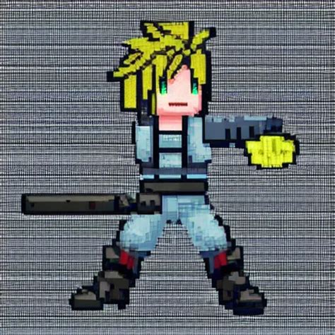 pixel art render of cloud strife | Stable Diffusion | OpenArt