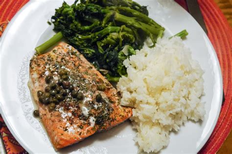 FEAST EVERYDAY: Salmon with Lemon Caper Butter Sauce