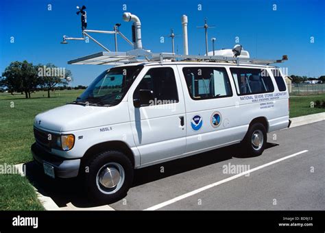 A storm chase vehicle of the National Severe Storms Laboratory in Stock ...