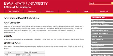 Iowa State University Undergraduate Scholarships 2017, USA