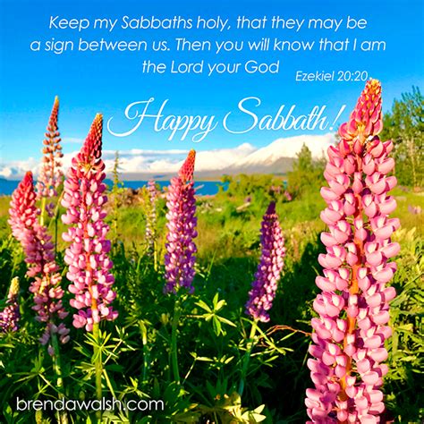 Happy Sabbath - Brenda Walsh Scripture Images