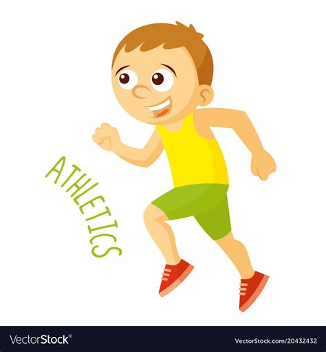 Kinds of sports athlete athletics run Royalty Free Vector