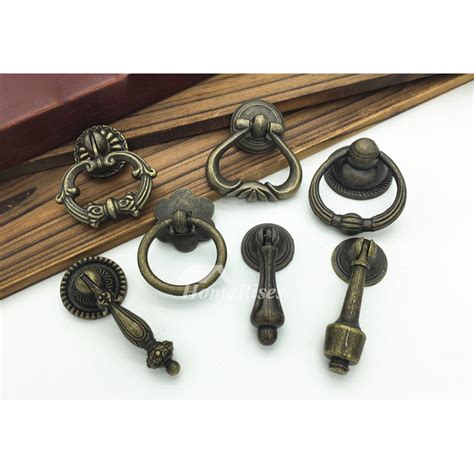 2 Inch Cabinet Pulls Antique Bronze Carved Zinc Alloy Bedroom