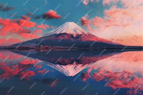 Premium AI Image | sunrise over mt fuji