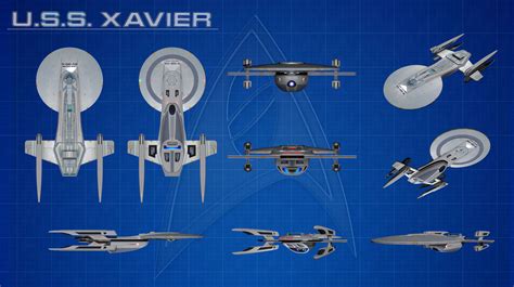 USS Excelsior Study Model (USS Xavier) Orthos by calamitySi on DeviantArt