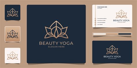 Minimalist beauty yoga logo with line art style logo design 17603478 Vector Art at Vecteezy