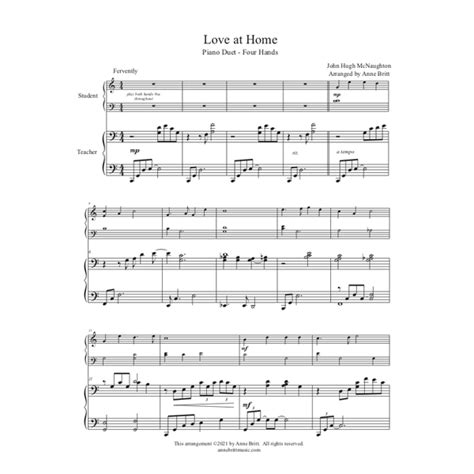 Love at Home (student/teacher piano duet) - Anne Britt Music