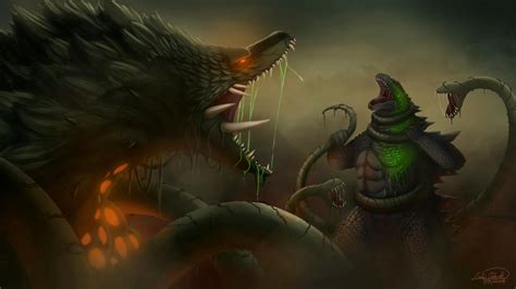 Godzilla Vs Biollante by Sawuinhaff on DeviantArt