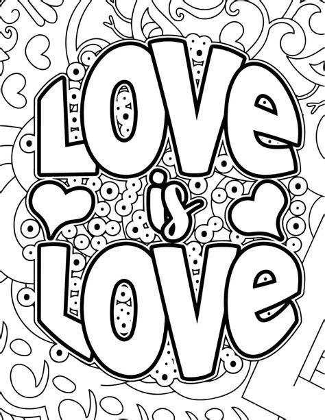 Love In Bubble Letters Coloring Pages