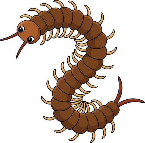 Centipede Animal Cartoon Colored Clipart 17013943 Vector Art at Vecteezy