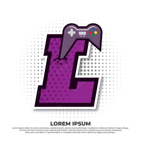 Premium Vector | Letter l with game icon gaming console esport logo ...