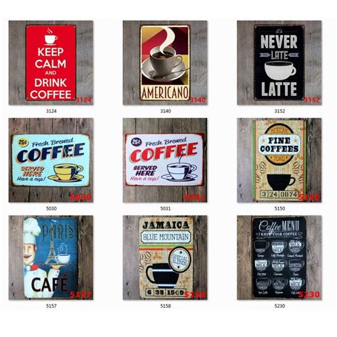 Shop Metal Painting Online, Coffee Tin Sign Vintage Metal Sign Plaque ...