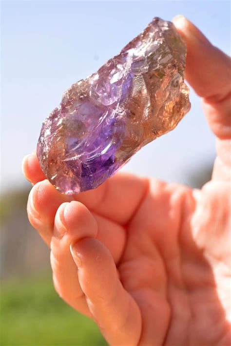 67 grams Natural Ametrine Healing crystal pink rough Specimen Stone ...