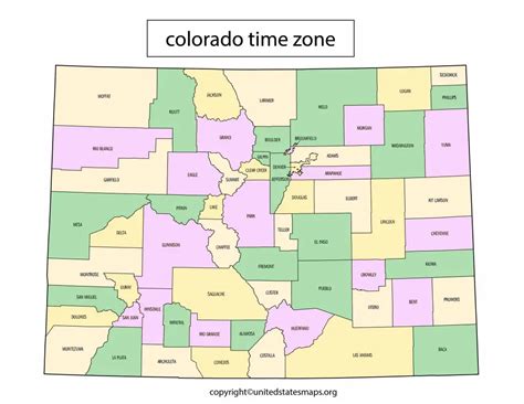 Colorado Time Zone Map | Mountain Time Zone Map Colorado