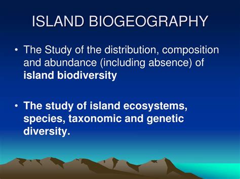 PPT - ISLAND BIOGEOGRAPHY PowerPoint Presentation, free download - ID:4591224