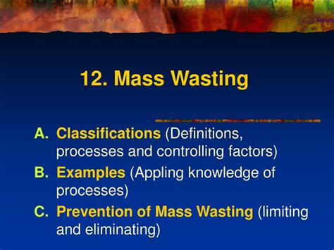 PPT - 12. Mass Wasting PowerPoint Presentation, free download - ID:381914