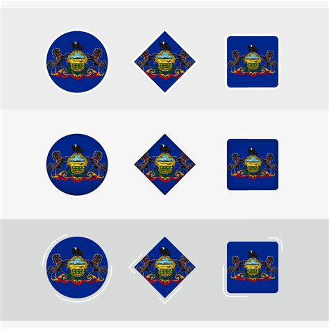 Pennsylvania flag icons set, vector flag of Pennsylvania. 22969905 ...