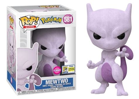 Funko Pop! Games Pokemon Mewtwo (Flocked) 2020 SDCC Figure #581 - GB