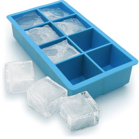1x Ice Cube Tray 8 Extra Large Square Food Grade Jumbo Ice Cube Moulds Whiskey 5055644848438 | eBay