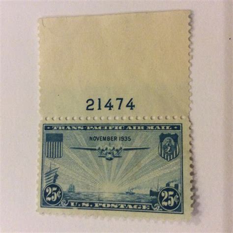 1935 China Clipper Flying Boat 25 Cent Stamp | Vintage stamps, Stamp, Book cover