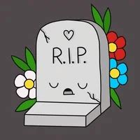 Rip Tombstone Funny Sleeping Stone GIF | GIFDB.com