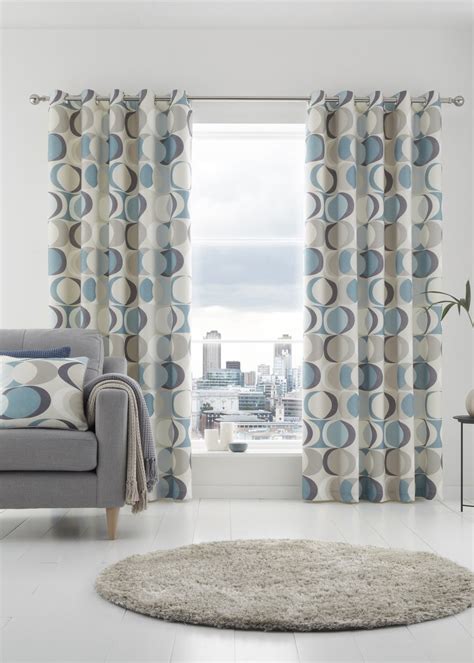 Fusion Sander Pair of Eyelet Curtains - Matalan