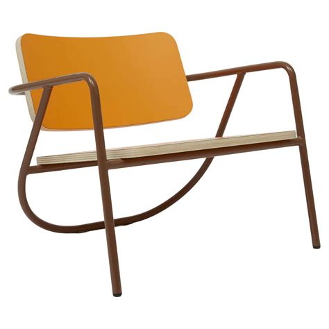 La Misciù Easy Chair, Black and Orange For Sale at 1stDibs