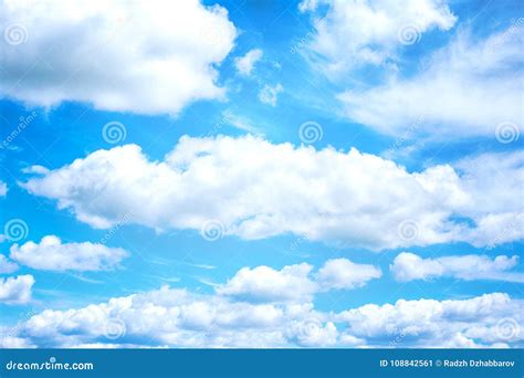 Beautiful Blue Sky and White Clouds Background Wallpaper Stock Image ...