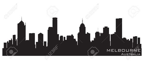 Melbourne Skyline Silhouette at GetDrawings | Free download