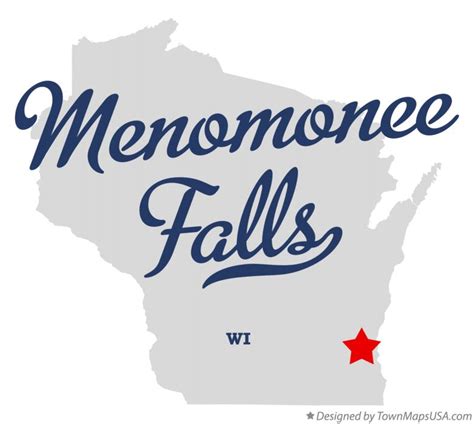 Map of Menomonee Falls, WI, Wisconsin