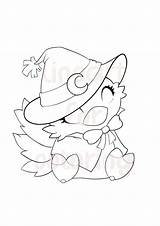 Cute Chocobo Black Mage Drawing Lineart Clipart For Coloring  Etsy India sketch template