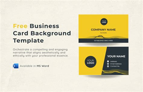 Free Business Card Background Template - Download in Word | Template.net