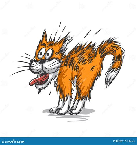 Ginger Cat Shocked Stock Vector - Image: 46765317