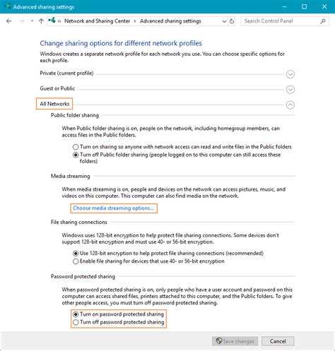 networking - Changing "Advanced sharing settings" in Windows Control Panel - Super User