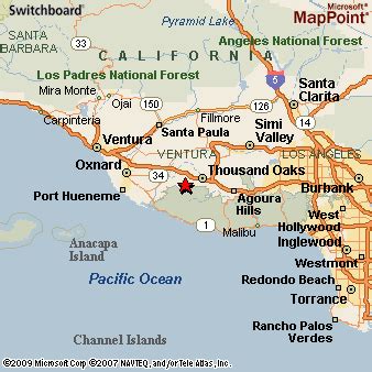 Newbury Park, California Area Map & More