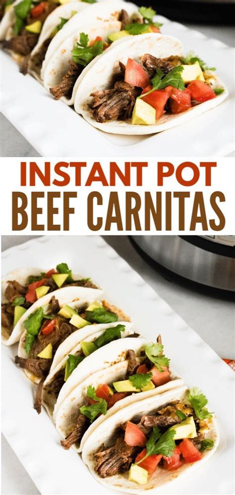 These Instant Pot Beef Carnitas are unbelievably delicious! You may never eat ordinary tacos ...