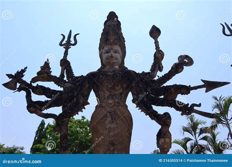 Wat Khaek Sala Kaew Ku, Popular Nong Khai Attractions, Thailand Stock ...