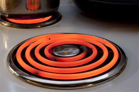 Red hot element on a stove - Free Stock Image